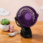 Portable USB Fan with Flexible Tilt Adjustable Compact Desk Fan for Home Office