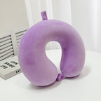 Ergonomic Neck Pillow with Velvety Cover Lightweight Portable Travel and Office Support