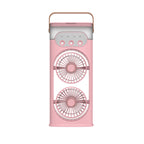 Portable Dual Mini Fan Compact Quiet Dual Fans Multiple Speeds for Travel
