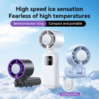 Portable Mini Air Cooler with LED Display and Adjustable Wind Speeds