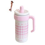 Women’s BPA-Free Drinking Container with Cat Design and Hygienic Lid Ergonomic Handle