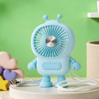 Portable Mini Fan Creative Robot Design Lightweight Handheld Personal Cooling Fan