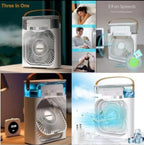 Portable USB Rechargeable Fan Unisex Compact Lightweight with Multiple Speeds