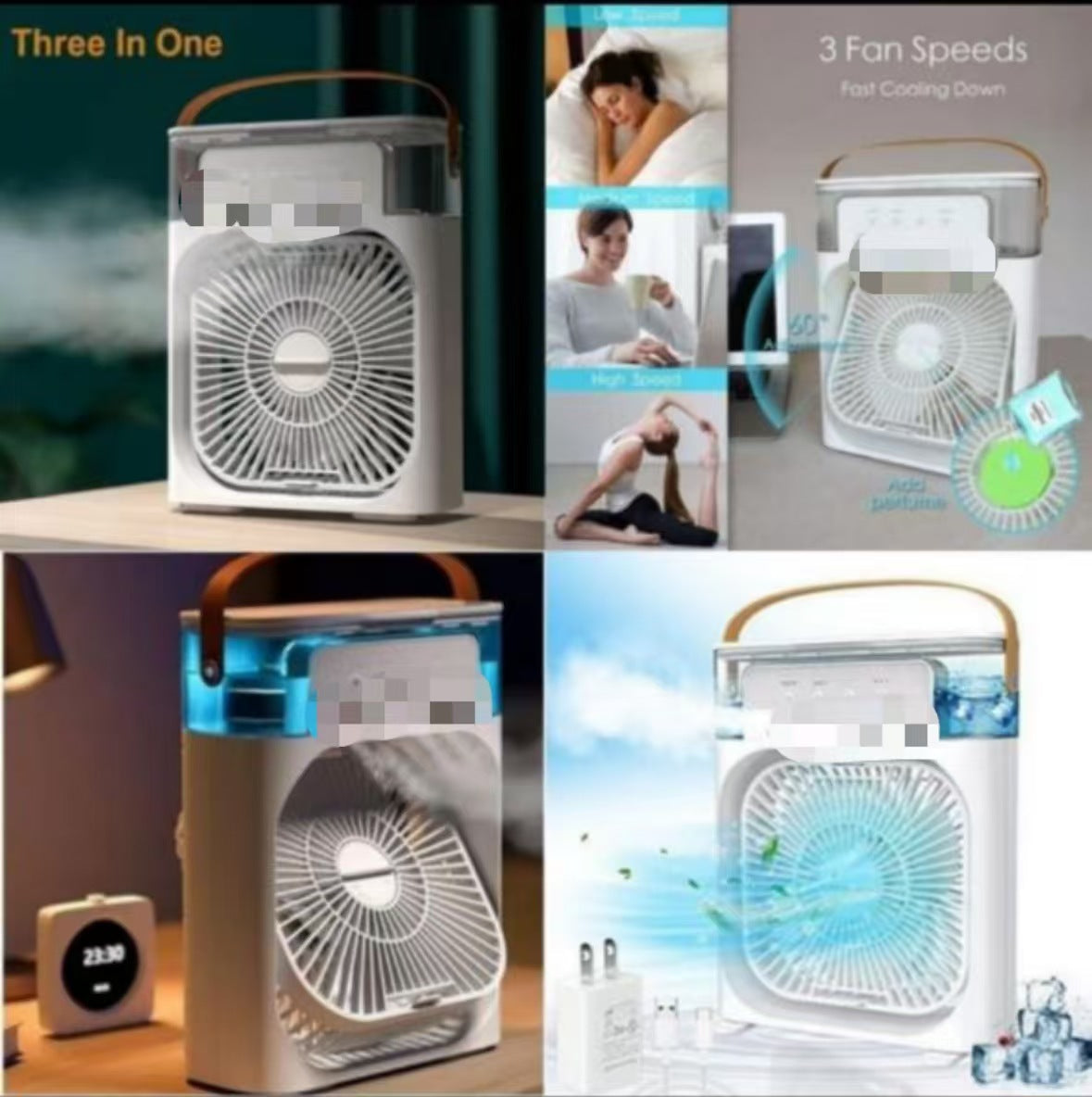 Portable USB Rechargeable Fan Unisex Compact Lightweight with Multiple Speeds