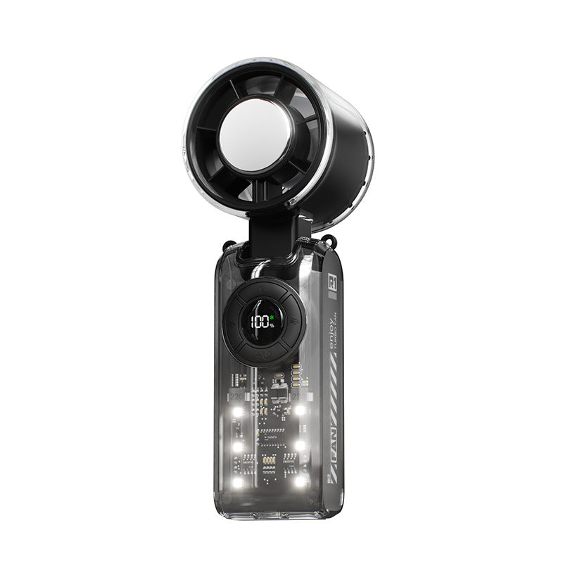 Portable USB Rechargechargeable Fan with LED Light and Multiple Speeds Compact Design