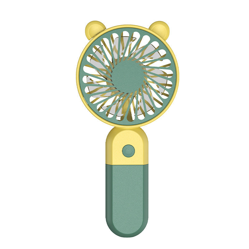 Portable Mini Fan USB Rechargeable 3-Speed Compact Lightweight Bear Design