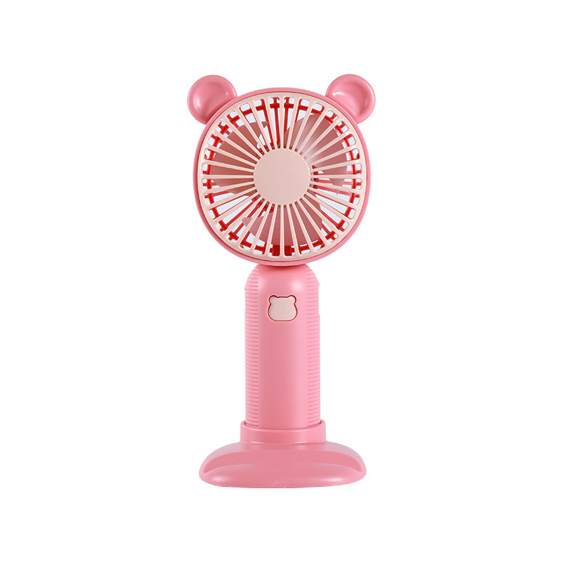 Portable USB Desk Fan with Animal Ears Quiet Compact Lightweight