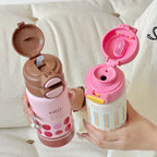 Creative Watermelon Print BPA-Free Plastic Water Bottle Leak-Proof Cap Handle for Women