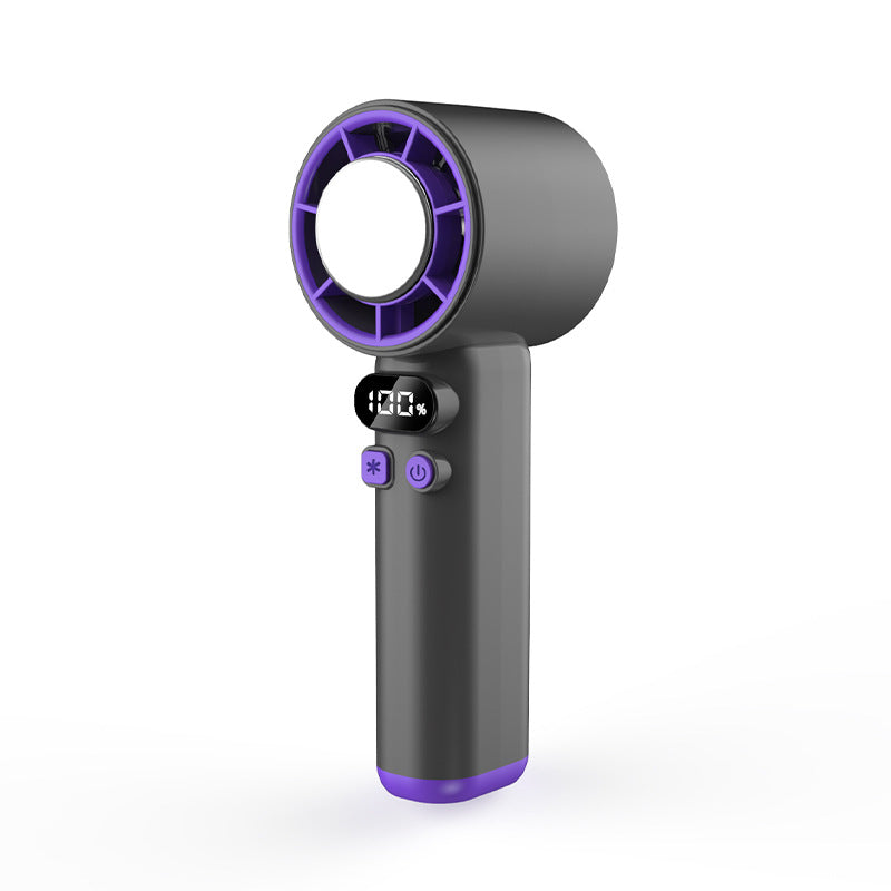 Handheld Portable Fan with Rechargeable Battery and LED Display Compact Personal Cooling Device