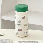 Insulated BPA-Free Water Bottle for Women with Cute Dog Design Leak-Proof Screw Cap