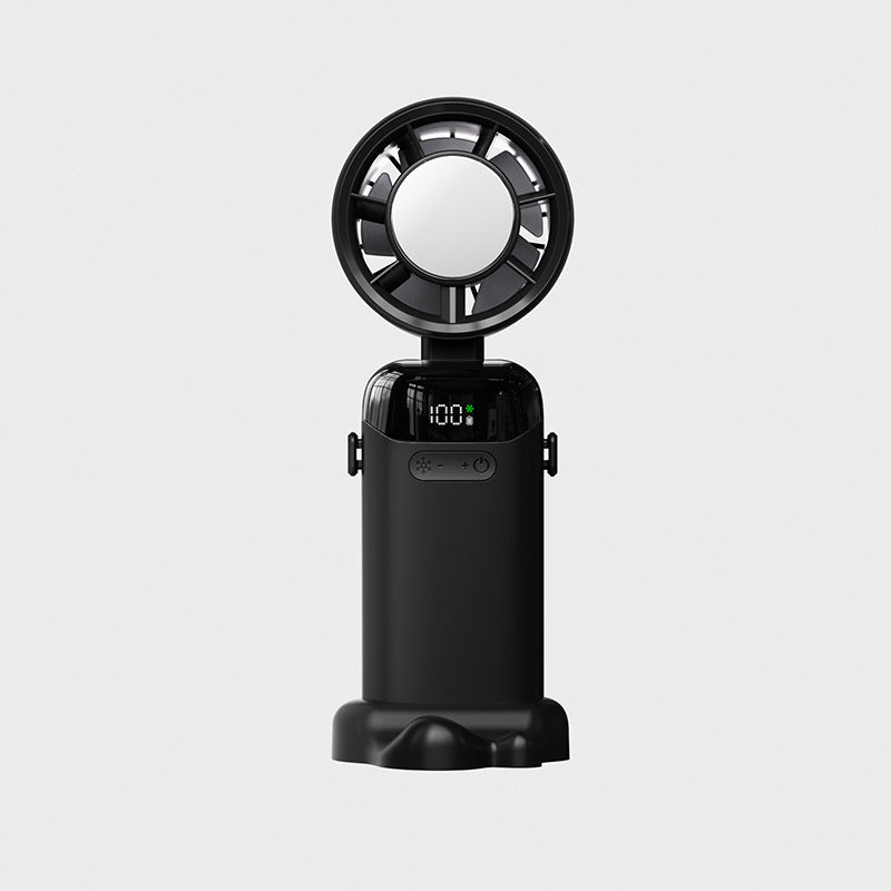 Portable USB Rechargechargeable Fan with LED Light and Multiple Speeds Compact Design