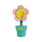 Compact Portable Battery-Powered Table Fan USB Rechargeable Mini Desk Fan Quiet Whisper Motor
