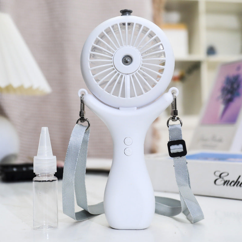 Portable Mini Hand Fan With Spray Function Ergonomic Design Lightweight Personal Cooling