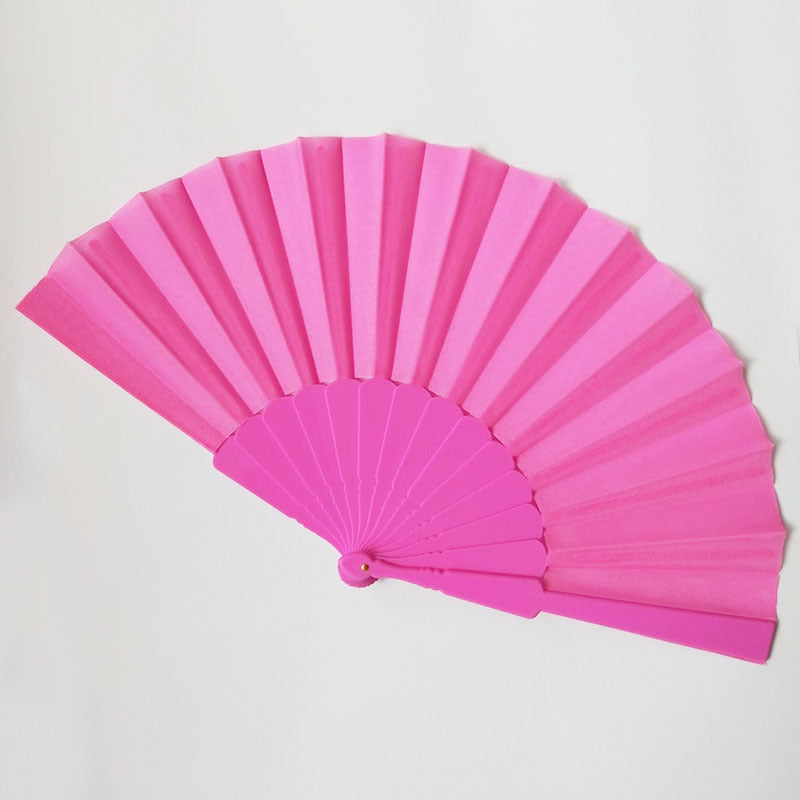 Ladies Hand Fan High-Quality Paper and Natural Wood Elegant Foldable Handheld Fan