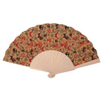 Handmade Cork and Wood Ladies Fan Lightweight Elegant Portable Accessory