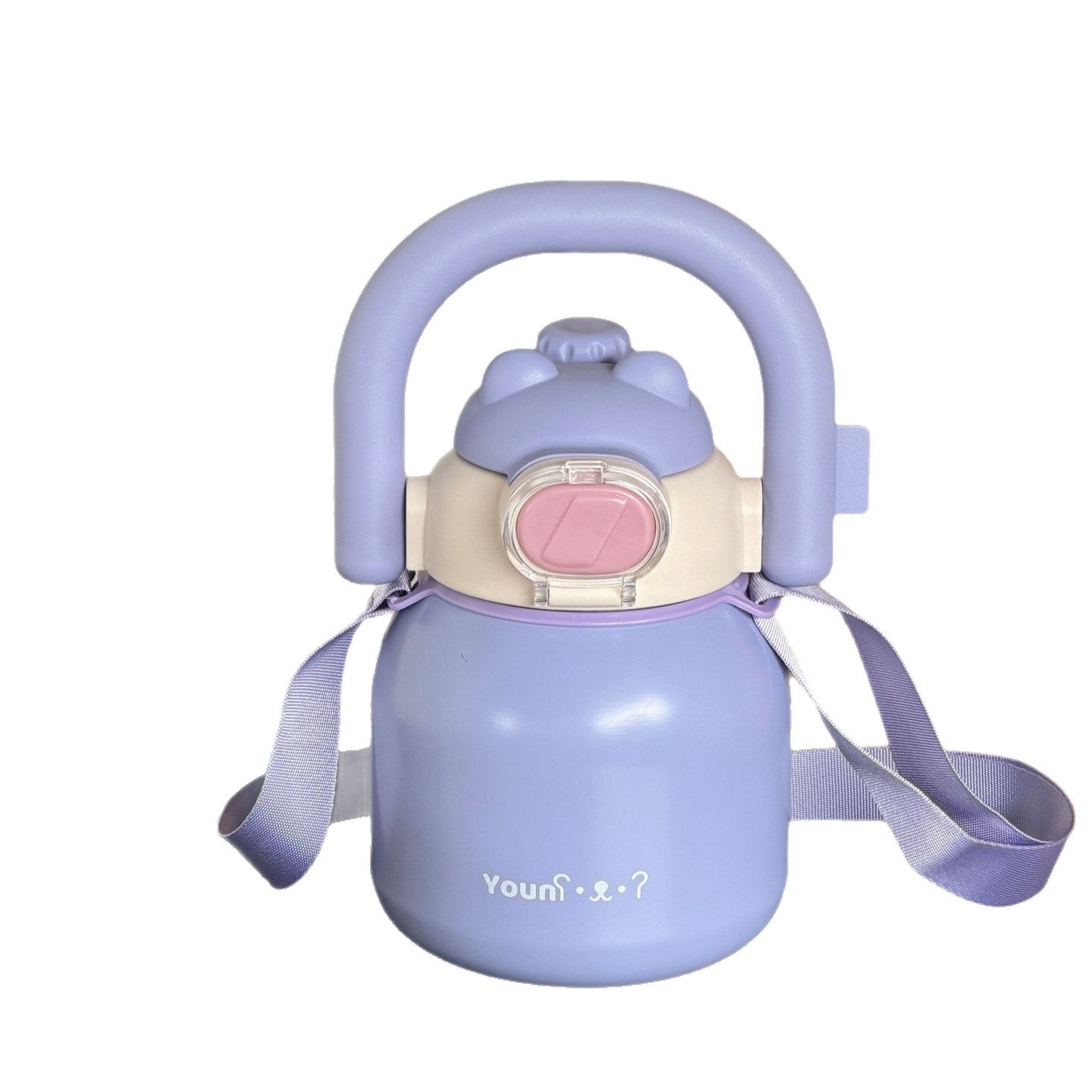 Ladies BPA-Free Plastic Water Bottle Leak-Proof with Carry Handle Stylish Compact Design