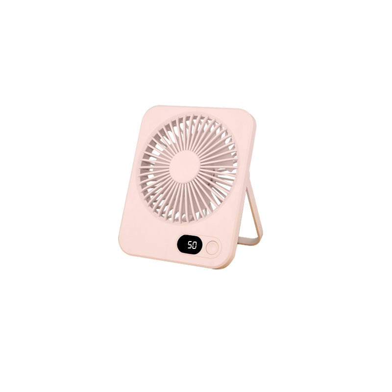 Portable USB Rechargeable Personal Fan Lightweight Foldable with LCD Display and Adjustable Speeds