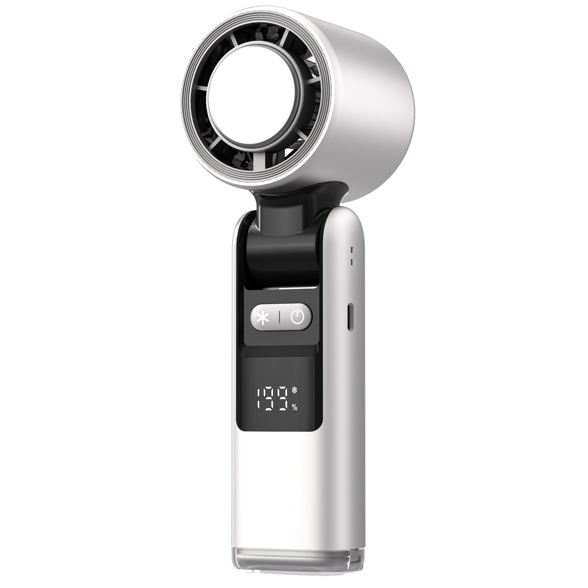 Rechargeable Smart Handheld Fan Portable Personal Cooling Fan with Digital Display and Adjustable Speeds