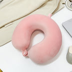 Ergonomic Neck Pillow with Velvety Cover Lightweight Portable Travel and Office Support