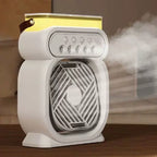 Portable Rechargeable Evaporative Desktop Air Cooler Fan with Leather Handle