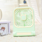 Portable Mini Fan USB Powered with Cute Cat Design Lightweight Handheld Personal Cooling Fan