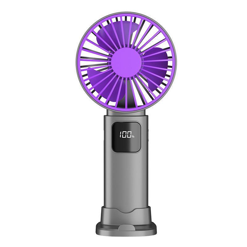 Portable Table Fan Lightweight Compact Digital Display Battery Powered