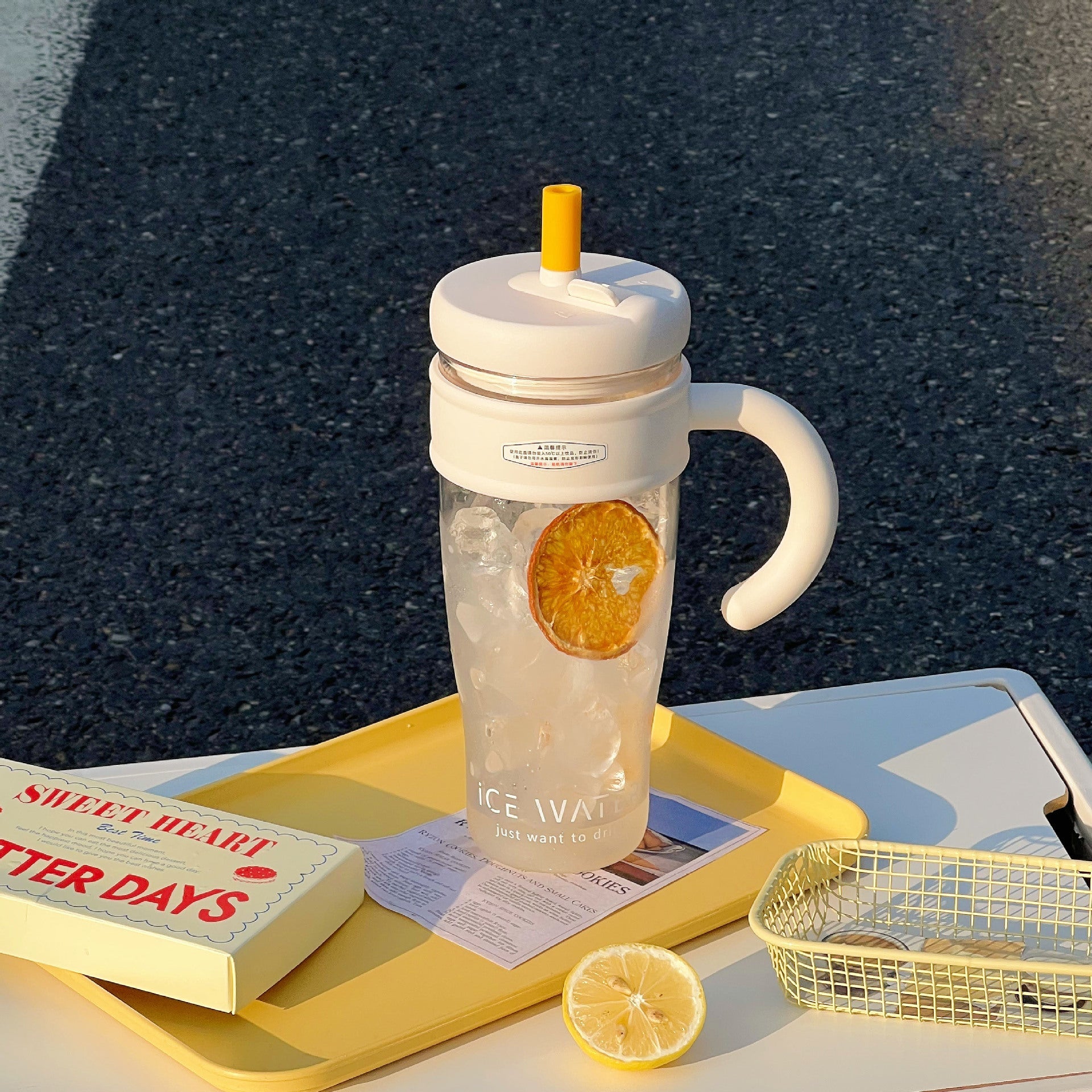 Multifunctional Coffee Mug with Reusable Straw Leak-Proof BPA-Free Plastic for Hot and Cold Drinks