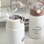 Women's Insulated Water Bottle with Flip Lid and Handle BPA-Free Eco-Friendly Design