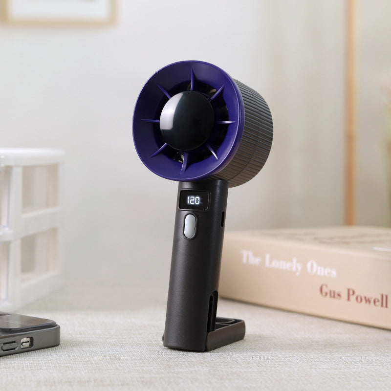Portable Mini Fan with Adjustable Speeds and Digital Display Compact Battery-Powered Cooling