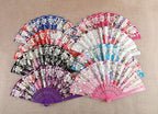 Ladies Hand Fan Elegant Floral Pattern Lightweight Portable Accessory