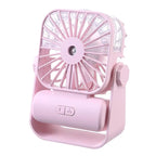 Portable USB Rechargeable Mist Desk Fan with Adjustable Tilt and Refillable Water Tank