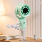 Ladies Portable Hand Fan with Spray Function and Long-Lasting Battery Compact Handheld Cooling Fan