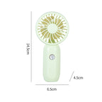 Portable Handheld Fan USB Rechargeable Ergonomic Compact Quiet for Women