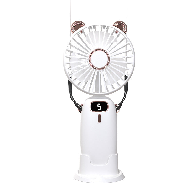 Portable Mini Fan USB Rechargeable Lightweight Personal Cooling Fan with Digital Display