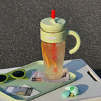 Multifunctional Coffee Mug with Reusable Straw Leak-Proof BPA-Free Plastic for Hot and Cold Drinks