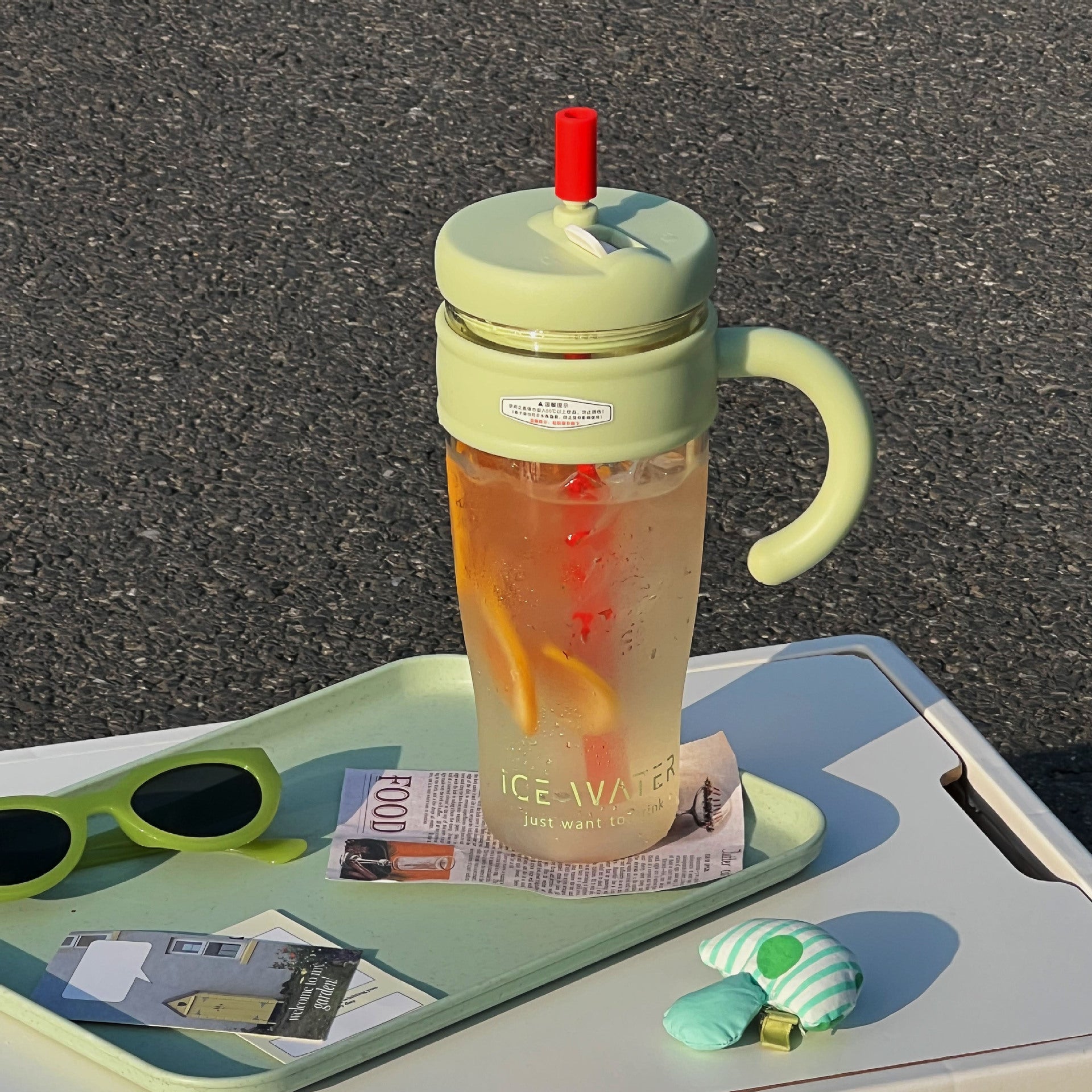 Multifunctional Coffee Mug with Reusable Straw Leak-Proof BPA-Free Plastic for Hot and Cold Drinks