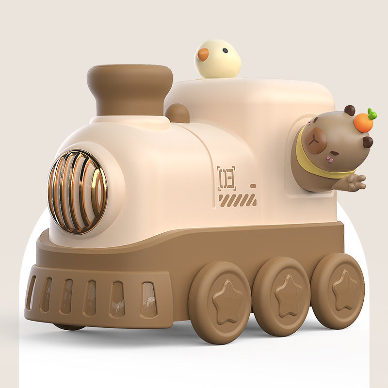 Toy Locomotive with Animal Characters Colorful Plastic Train for Kids 2+