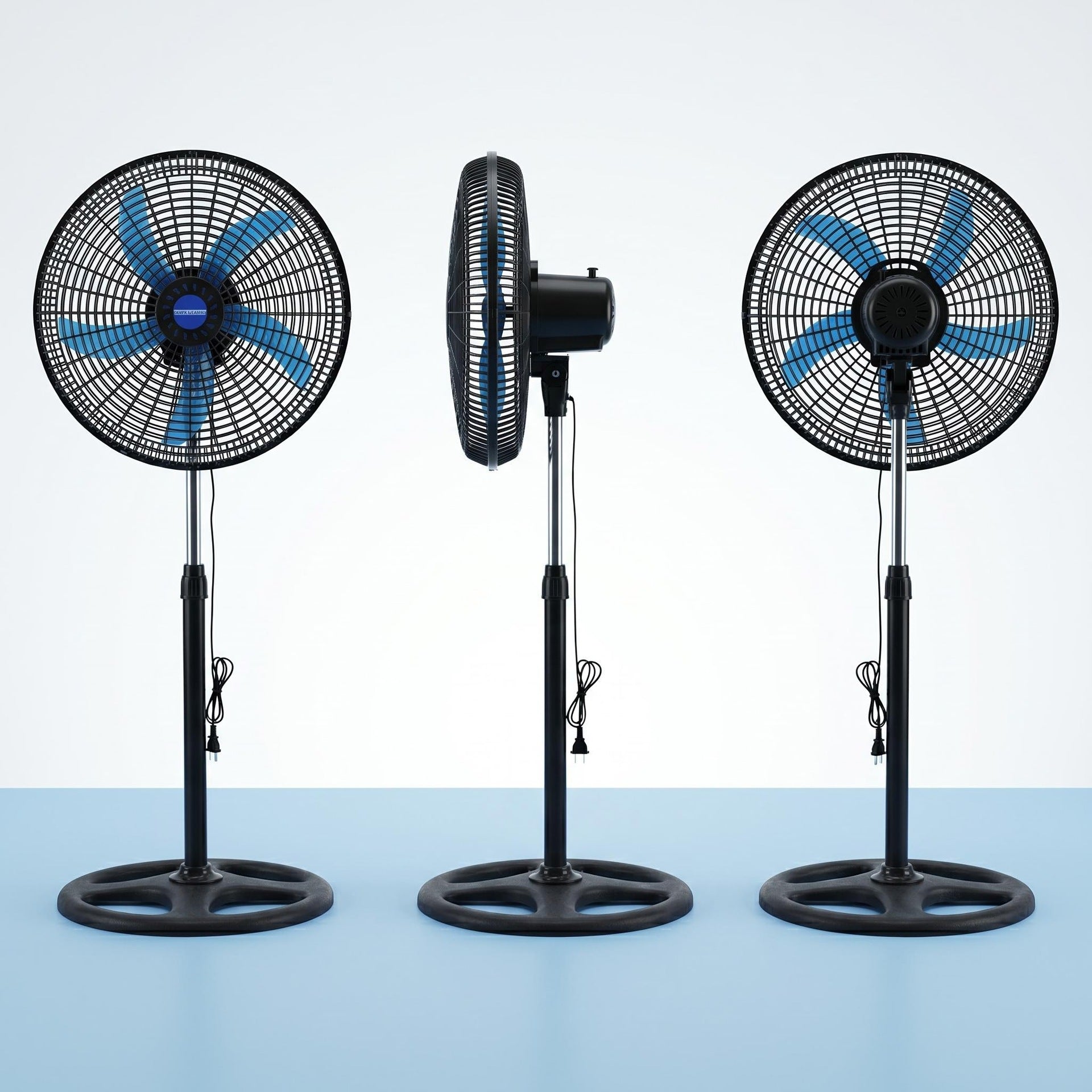Brehn High-Performance 18-Inch Pedestal Floor Fan Adjustable Height Variable Speed Control
