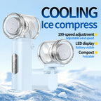 Women's Portable Multifunction Mini Fan Foldable Ice Cooling Handheld Fan