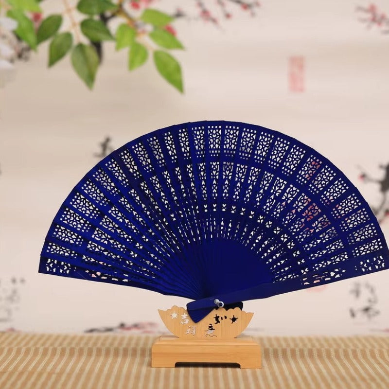 Ladies Paper Fan Artistically Pierced Elegant Lightweight Accessory