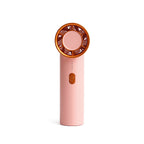 Portable Mini Fan with LED Light Rechargeable Battery Adjustable Speed for Women