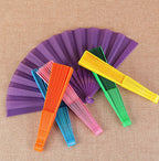 Unisex Colored Fan Set Lightweight Compact Handheld Fans for Travel and Events