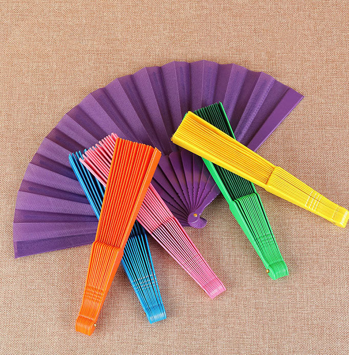 Unisex Colored Fan Set Lightweight Compact Handheld Fans for Travel and Events