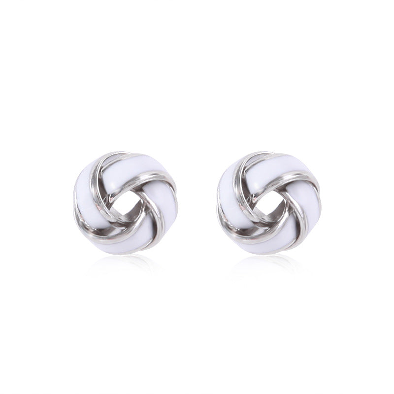 Women's Lightweight Star Earrings Enamel Flag Design Fishhook Closure Zinc Alloy