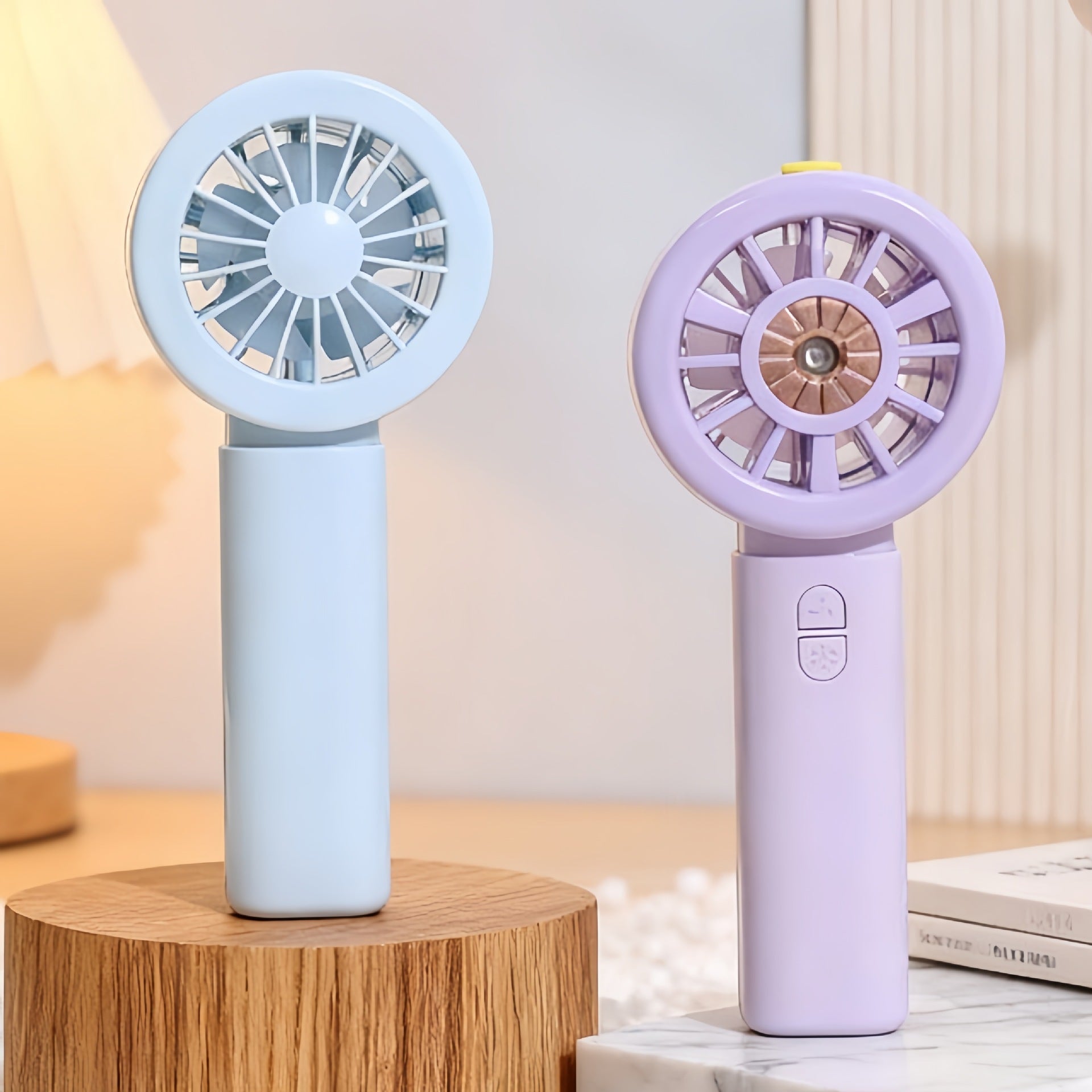 Portable Mini Handheld Fan with USB Rechargeable Misting Function Lightweight for Women