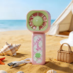Portable USB Rechargeable Handheld Fan with Cute Rabbit Design Lightweight Personal Cooling Fan