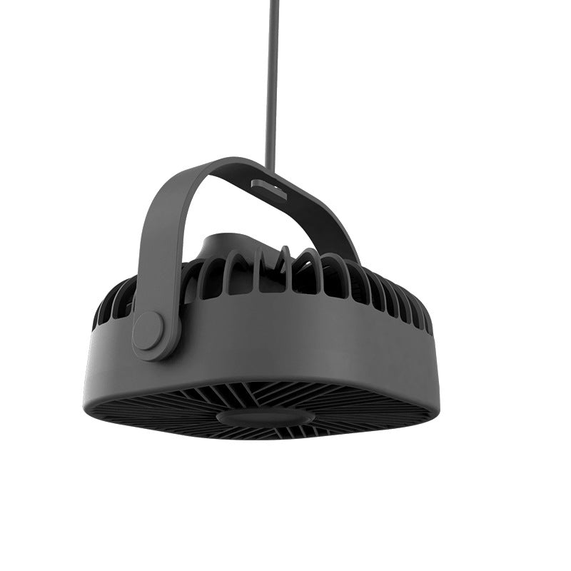 Unisex Ceiling-Mounted Industrial Circular Fan with Swivel Handle for Workshop and Warehouse Ventilation