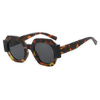 Ladies Hexagonal Sunglasses UV Protection Lightweight Fashionable Frame
