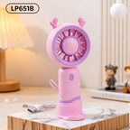 Portable USB Hand Fan for Women Compact Quiet Rechargeable with Cute Design