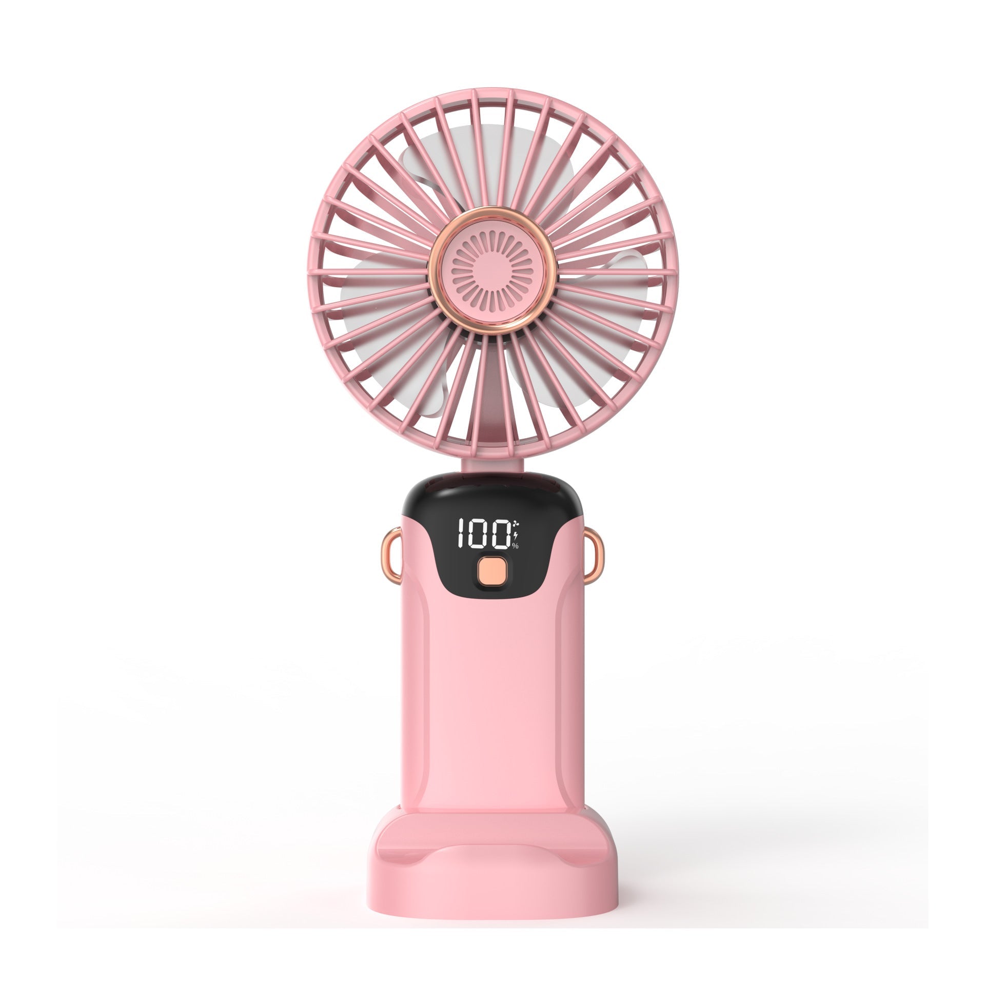 Portable USB Fan with Digital Temperature Display Lightweight Quiet Multi-Speed Cooling